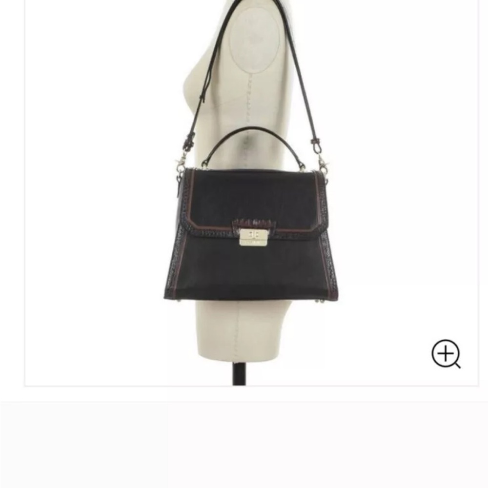 NWT Brahmin Brinley Black Tuscan Tri-Texture Leather Tote - Picture 9 of 13